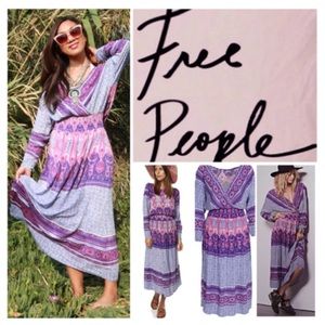 Free People She's A Lady Printed Maxi Dress.  NWT.